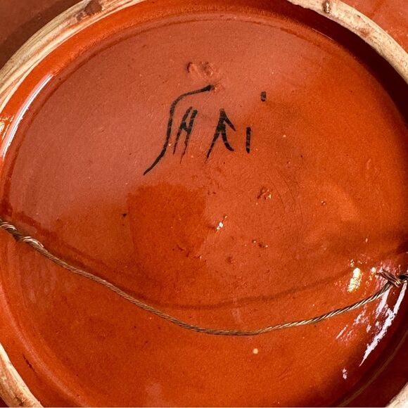 Safi Moroccan Pottery Signed Handmade Bowl Wall Decor - Picture 5 of 7